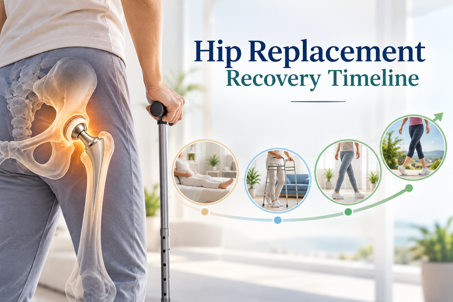 Hip replacement recovery timeline