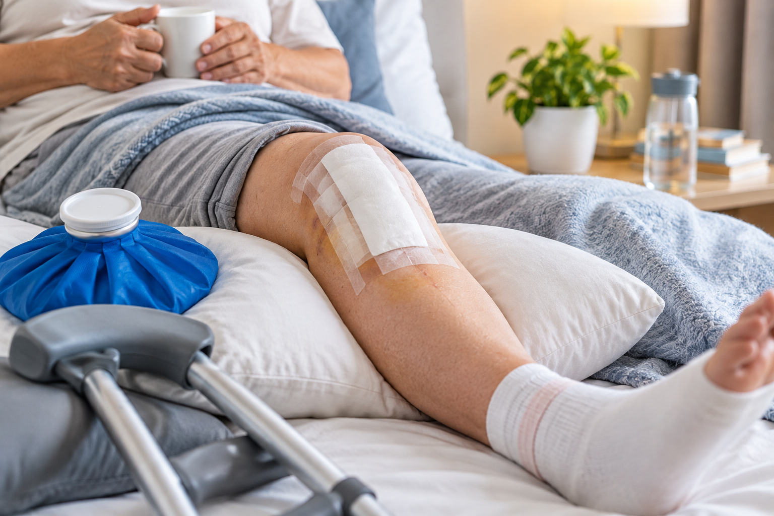 Knee replacement surgery and early recovery